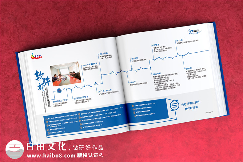 公司成立20周年畫(huà)冊(cè)-科技工程企業(yè)年度精裝影集怎么制作