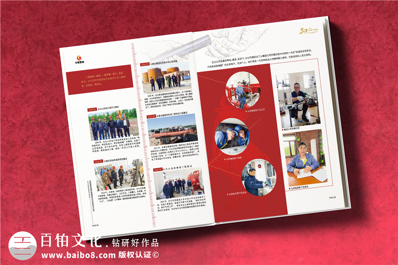 公司成立三十周年紀(jì)念畫冊-單位30周年圖冊內(nèi)容設(shè)計
