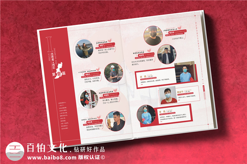 疫情防控志愿者照片制作抗疫圖畫(huà)冊(cè)-街道疫情防控紀(jì)念冊(cè)