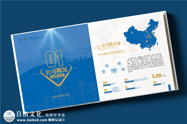 電力公司宣傳冊(cè)設(shè)計(jì)-央企年度總結(jié)畫冊(cè)定制