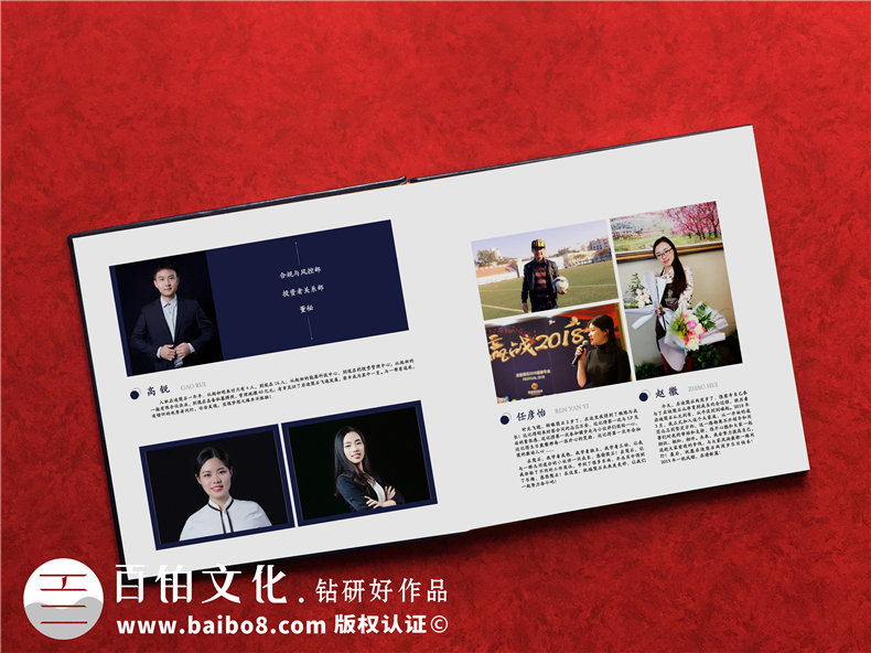 高端企業(yè)周年慶畫冊設計制作方案賞析-布面燙金紀念相冊案例模板
