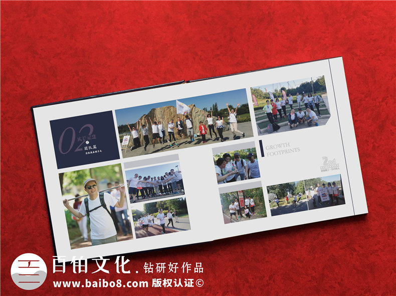 高端企業(yè)周年慶畫冊設計制作方案賞析-布面燙金紀念相冊案例模板