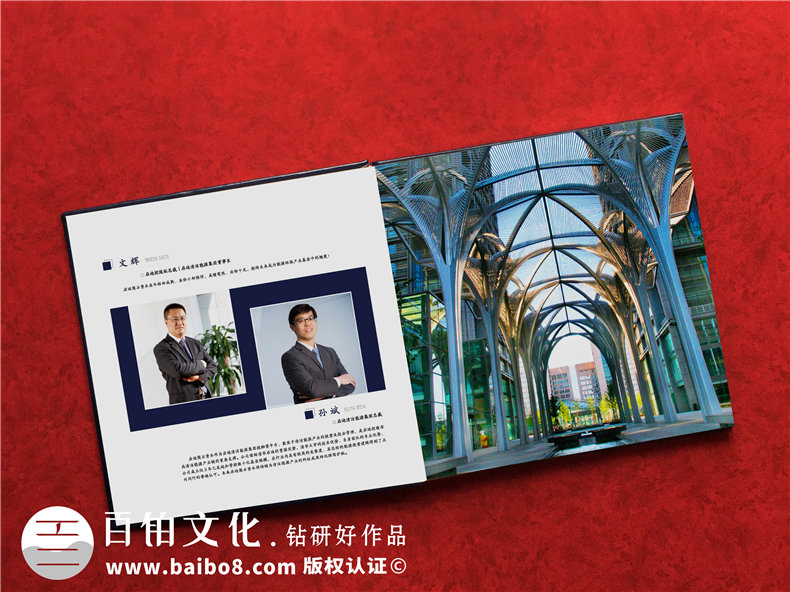 高端企業(yè)周年慶畫冊設計制作方案賞析-布面燙金紀念相冊案例模板